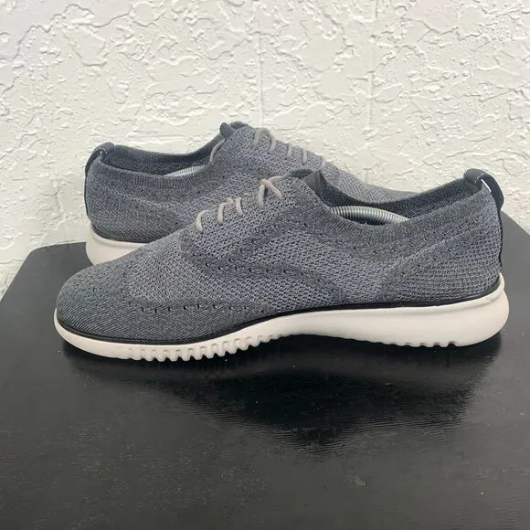 Cole Haan 2.ZeroGrand Men 13 Wingtip Oxford Gray Casual Shoes Sneaker Stitchlite