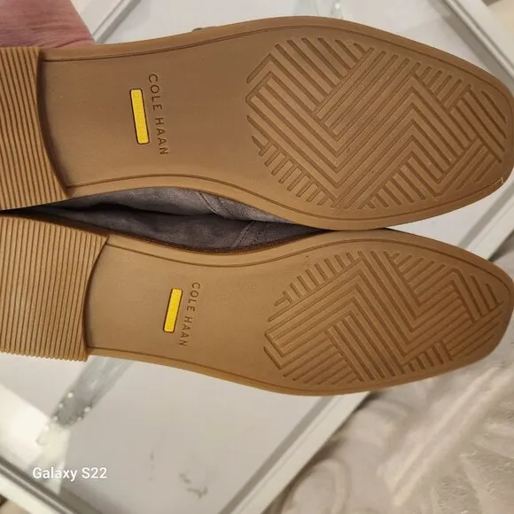 Cole Haan &quot;Tacoma&quot; flats. Charcoal Grey. Suede. NIB. Size 8.5