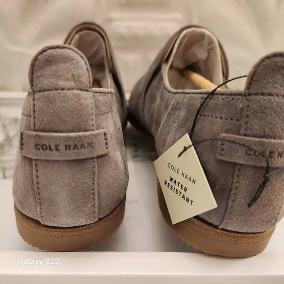 Cole Haan &quot;Tacoma&quot; flats. Charcoal Grey. Suede. NIB. Size 8.5