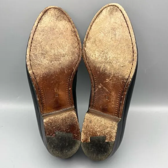 Cole Haan Bragano Kiltie Tassel Loafer Mens 10 M Black Leather Dress Shoes Italy
