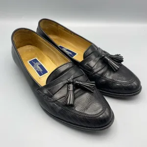 Cole Haan Bragano Kiltie Tassel Loafer Mens 10 M Black Leather Dress Shoes Italy