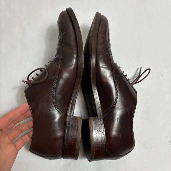 Cole haan brown leather lace up oxford dress shoes