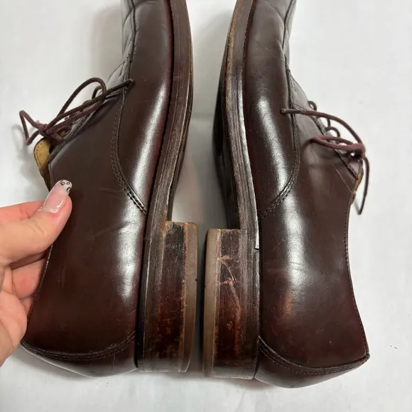 Cole haan brown leather lace up oxford dress shoes