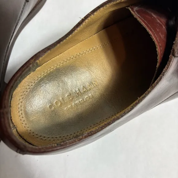 Cole haan brown leather lace up oxford dress shoes