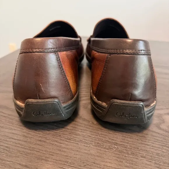 Cole Haan Country Mens Shoes Brown Dress Leather Moc Toe Loafers Sz 11 1/2