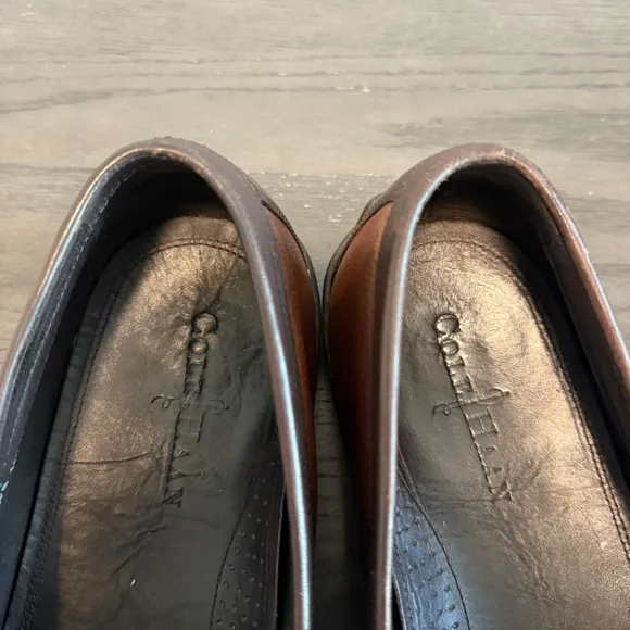 Cole Haan Country Mens Shoes Brown Dress Leather Moc Toe Loafers Sz 11 1/2
