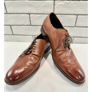 Cole Haan Dress Shoes Mens 15 M Williams Oxford Brown Leather Almond Toe C24118