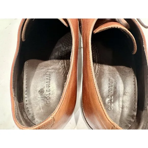 Cole Haan Dress Shoes Mens 15 M Williams Oxford Brown Leather Almond Toe C24118