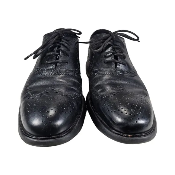 Cole Haan Dress Shoes size 9.5 Black Leather Zerogrand Wingtip Oxford
