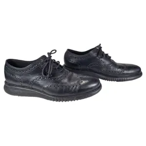 Cole Haan Dress Shoes size 9.5 Black Leather Zerogrand Wingtip Oxford