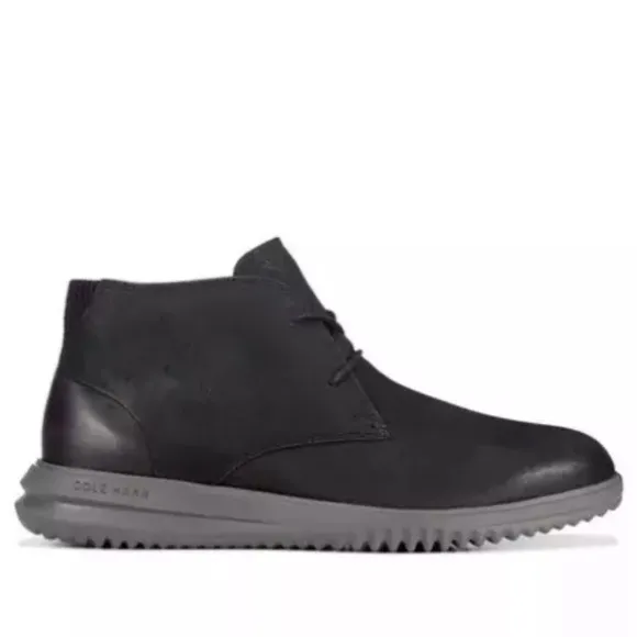 Cole Haan Grand  Chukka C36921 Men's Chukka Boots Black Nubuck Size 12 New