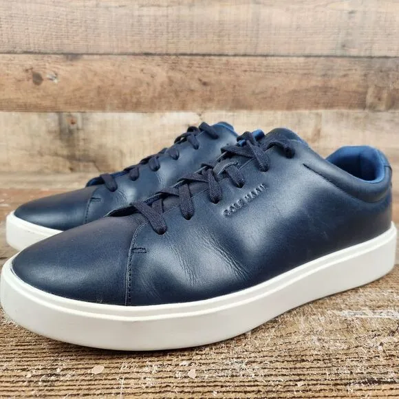 Cole Haan Grand Crosscourt Men Sz 11.5 Wide Traveler Casual Sneaker Blue Leather
