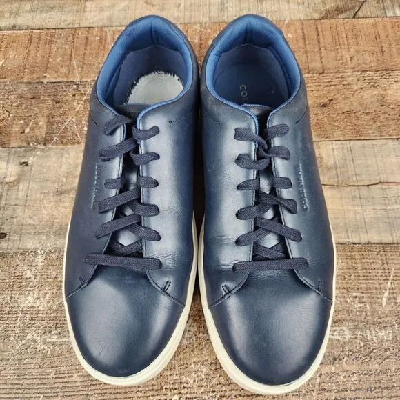 Cole Haan Grand Crosscourt Men Sz 11.5 Wide Traveler Casual Sneaker Blue Leather