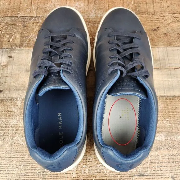 Cole Haan Grand Crosscourt Men Sz 11.5 Wide Traveler Casual Sneaker Blue Leather