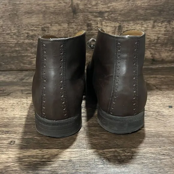 Cole Haan Grand OS Dress Chukka Boot Brown Leather Men Shoes Lace Up Size 11M‎
