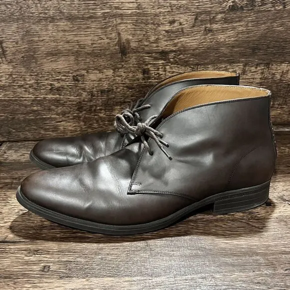 Cole Haan Grand OS Dress Chukka Boot Brown Leather Men Shoes Lace Up Size 11M‎