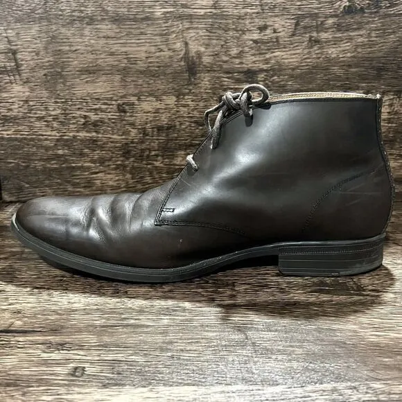 Cole Haan Grand OS Dress Chukka Boot Brown Leather Men Shoes Lace Up Size 11M‎