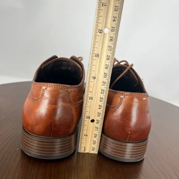 Cole Haan Grand Os Shoes Men's 8M Brown Leather Cap Toe Oxford Dress C23771