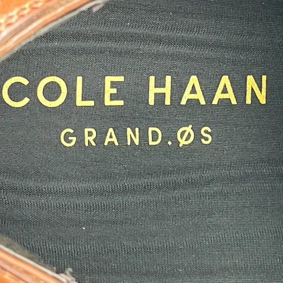 Cole Haan Grand Os Shoes Men's 8M Brown Leather Cap Toe Oxford Dress C23771