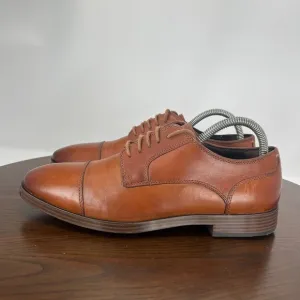 Cole Haan Grand Os Shoes Men's 8M Brown Leather Cap Toe Oxford Dress C23771