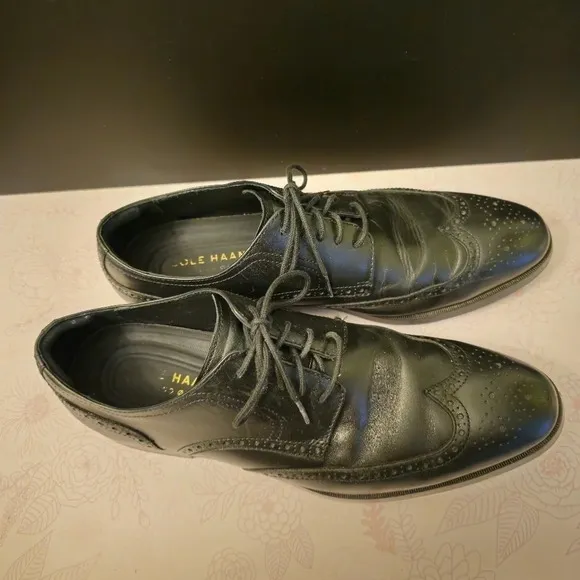 Cole Haan Grand.OS Wingtip Oxford Dress Shoes Men's Size 11M Black C23793