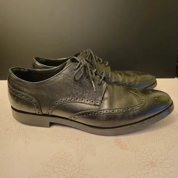 Cole Haan Grand.OS Wingtip Oxford Dress Shoes Men's Size 11M Black C23793