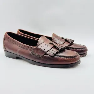 Cole Haan Loafers Mens 10.5 Brown Leather Tassel Casual USA Made Vintage Shoes