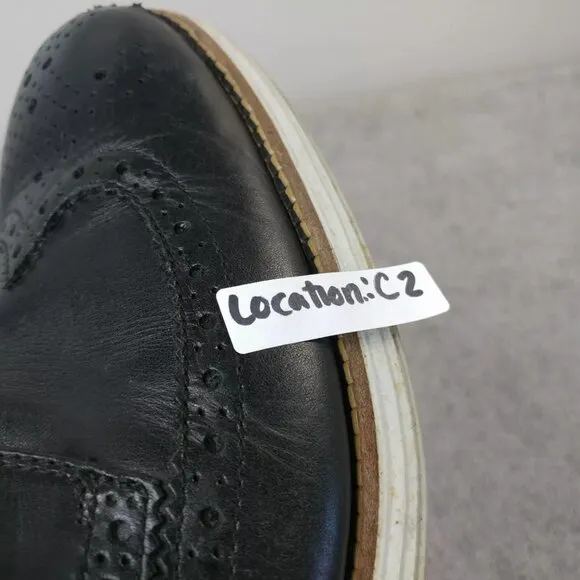 Cole Haan LunarGrand Mens 10.5 Dress Shoes Black Wingtip Oxford Lace Up