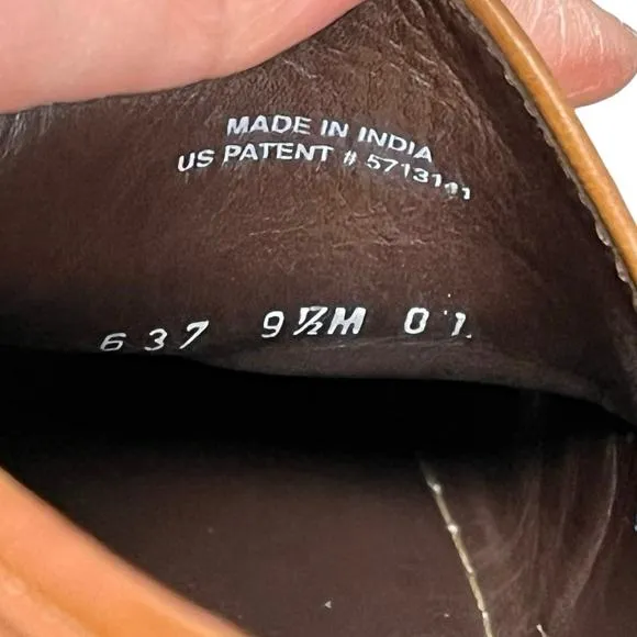 COLE HAAN Men’s 9.5 M Aiden Tan Leather Penny Loafer Nike Air Moccasin
