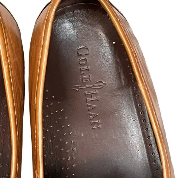 COLE HAAN Men’s 9.5 M Aiden Tan Leather Penny Loafer Nike Air Moccasin