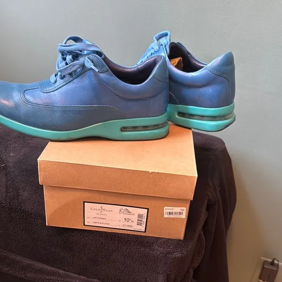 Cole Haan Men's Blue Leather Sneakers