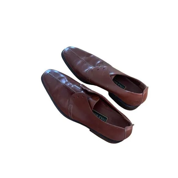 Cole Haan Mens Brown Leather Beckett Split Toe Oxford Dress Shoes Size 13M