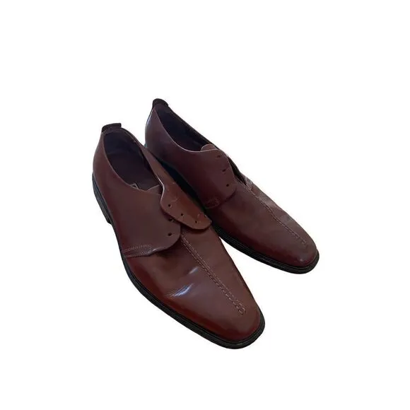 Cole Haan Mens Brown Leather Beckett Split Toe Oxford Dress Shoes Size 13M