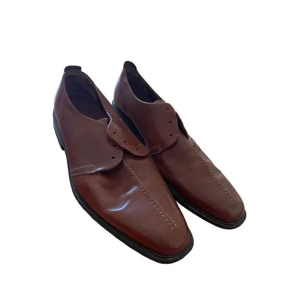 Cole Haan Mens Brown Leather Beckett Split Toe Oxford Dress Shoes Size 13M