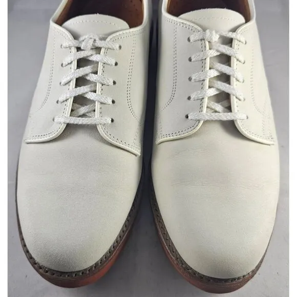 Cole Haan Men’s G2 Oxford Light Colored Ivory Suede Brown Trim Dress Shoes SZ 6E
