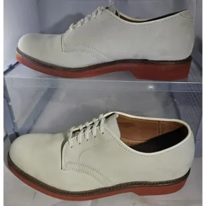 Cole Haan Men’s G2 Oxford Light Colored Ivory Suede Brown Trim Dress Shoes SZ 6E