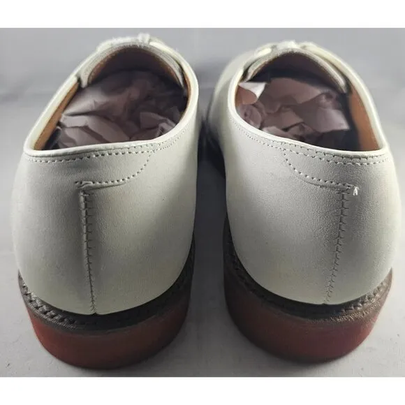 Cole Haan Men’s G2 Oxford Light Colored Ivory Suede Brown Trim Dress Shoes SZ 6E