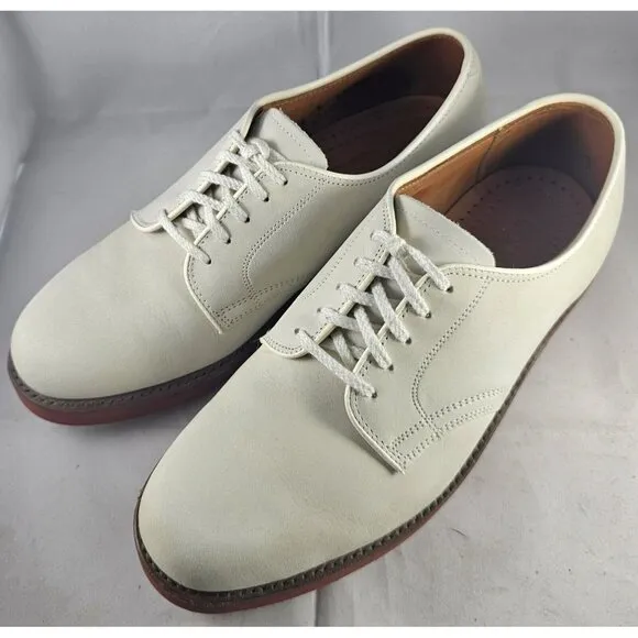 Cole Haan Men’s G2 Oxford Light Colored Ivory Suede Brown Trim Dress Shoes SZ 6E