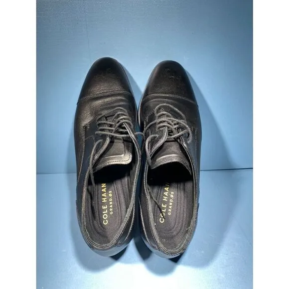 COLE HAAN  Mens GRAND.OS C23770 Black Leather Oxford casual Shoes Sz US 9,5