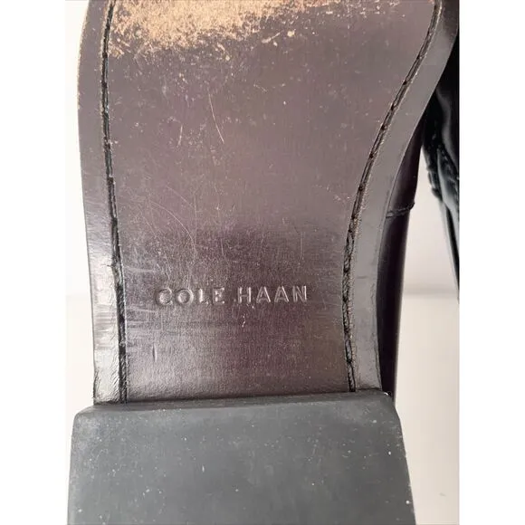 Cole Haan Men's Pinch Shawl Bow II Burgundy‎ Size 8.5 3E Tassel Loafers EUC
