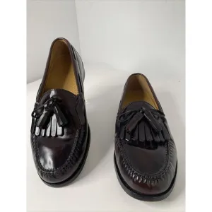 Cole Haan Men's Pinch Shawl Bow II Burgundy‎ Size 8.5 3E Tassel Loafers EUC