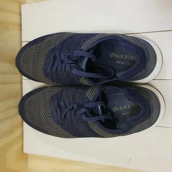Cole Haan Mens Size 12 M Grandpro Stitchlite Running Shoes Blue Gray
