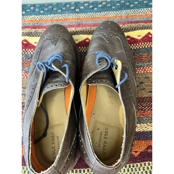 Cole Haan mens Wingtip Leather Lace Up Dress Shoes Mens Size 11.5