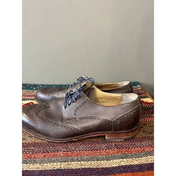 Cole Haan mens Wingtip Leather Lace Up Dress Shoes Mens Size 11.5