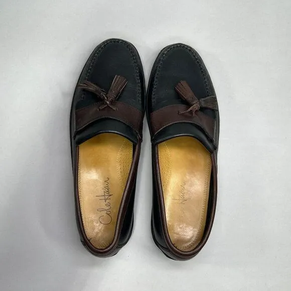 Cole Haan Men's Size 9 Black &amp; Brown Leather Tassel Loafers