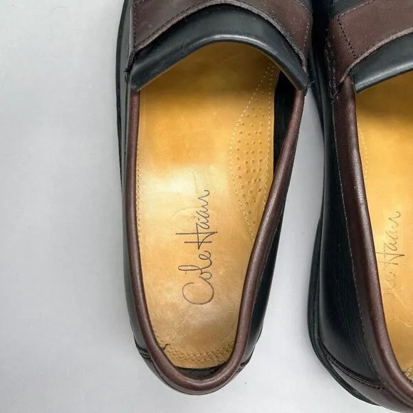 Cole Haan Men's Size 9 Black &amp; Brown Leather Tassel Loafers