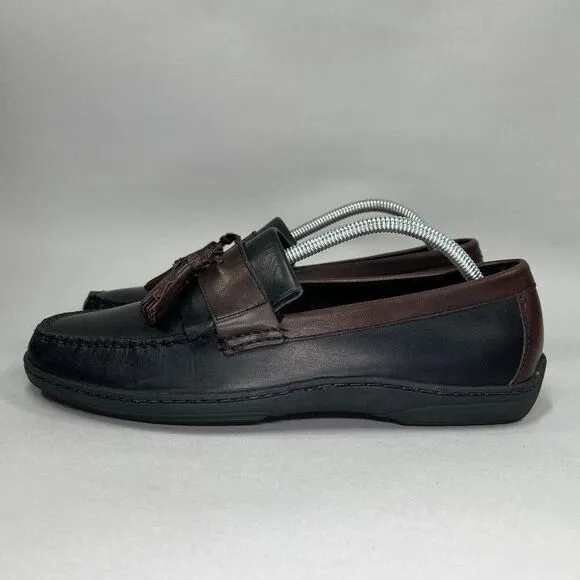 Cole Haan Men's Size 9 Black &amp; Brown Leather Tassel Loafers