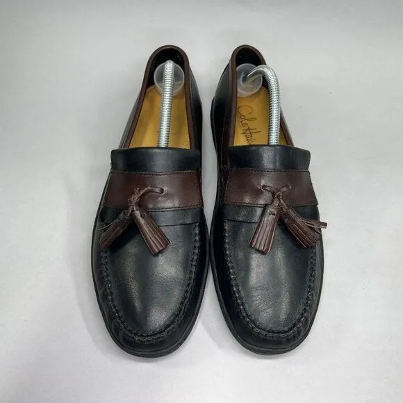 Cole Haan Men's Size 9 Black &amp; Brown Leather Tassel Loafers
