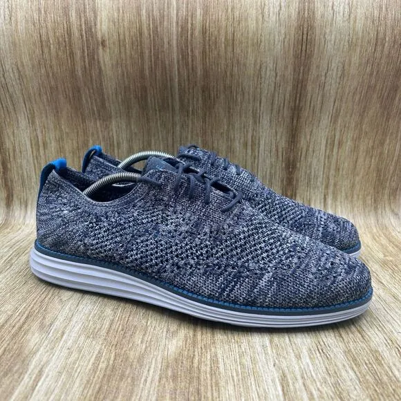 Cole Haan Original Grand Men's Size 10.5 M Grey Knit Dress Shoes Sneakers C33609