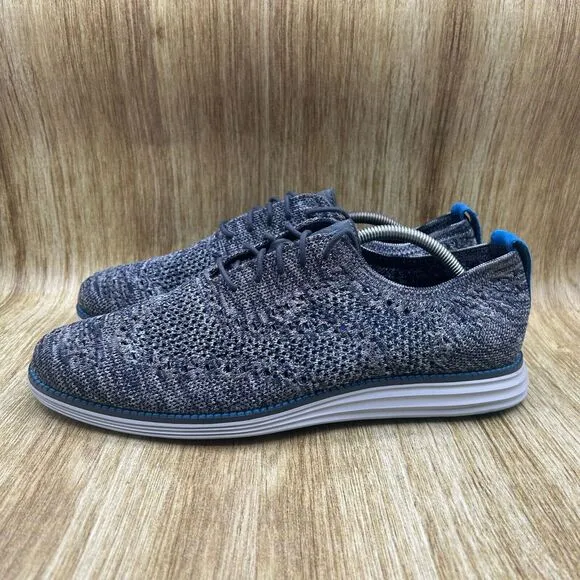 Cole Haan Original Grand Men's Size 10.5 M Grey Knit Dress Shoes Sneakers C33609